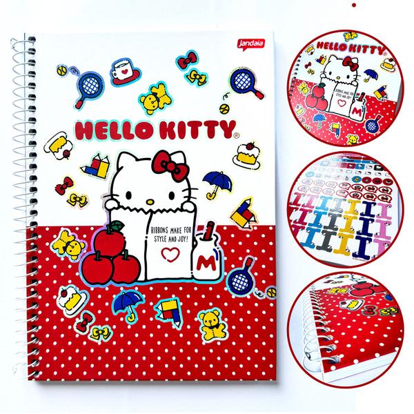 Imagem de Caderno 1 Matéria 80 fls Colegial Hello Kitty Capa Dura