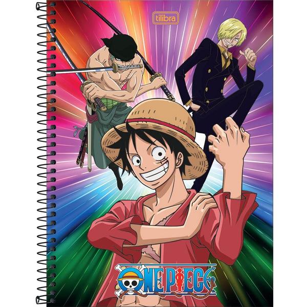 Imagem de Caderno 1 Matéria 80 Folhas One Piece Sortido Tilibra