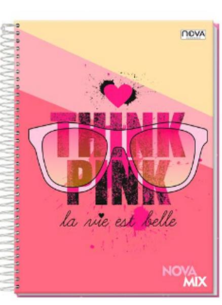 Imagem de Caderno 10 Matérias Nova THINK PINK Sortido 160 Folhas