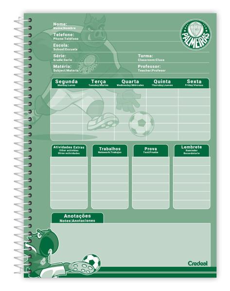 Imagem de Caderno 10 Materias Palmeiras 160 Folhas Credeal