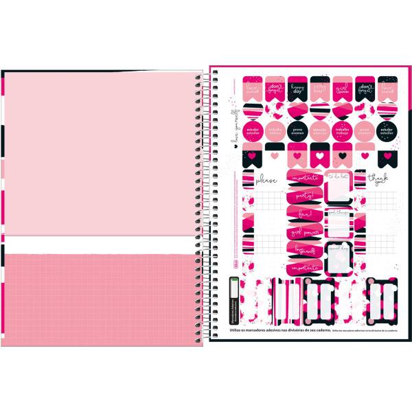 Imagem de Caderno 10X1 Capa Dura 2021 Love PINK 160FLS.