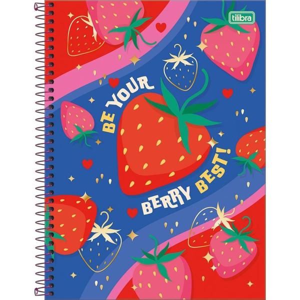 Imagem de Caderno 10X1 Capa Dura BE BERRY 160 Folhas  Pacote com 04