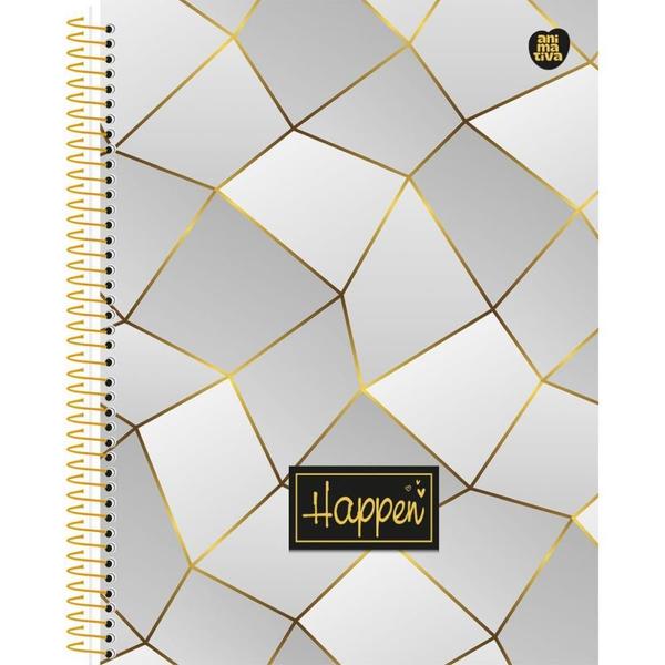 Imagem de Caderno 10X1 Capa Dura Happen 160 Folhas Pacote C/04