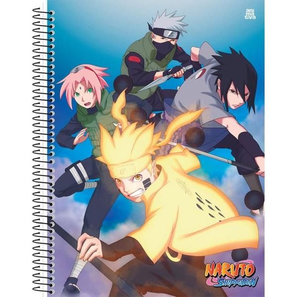 Imagem de Caderno 10X1 Capa Dura Naruto 160 Folhas - Pacote com 04 Unidades