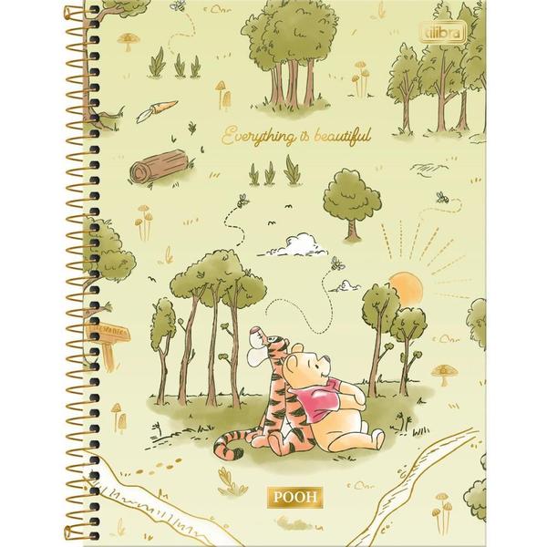 Imagem de Caderno 10X1 Capa Dura Pooh 160 Folhas - Pacote com 4 Unidades