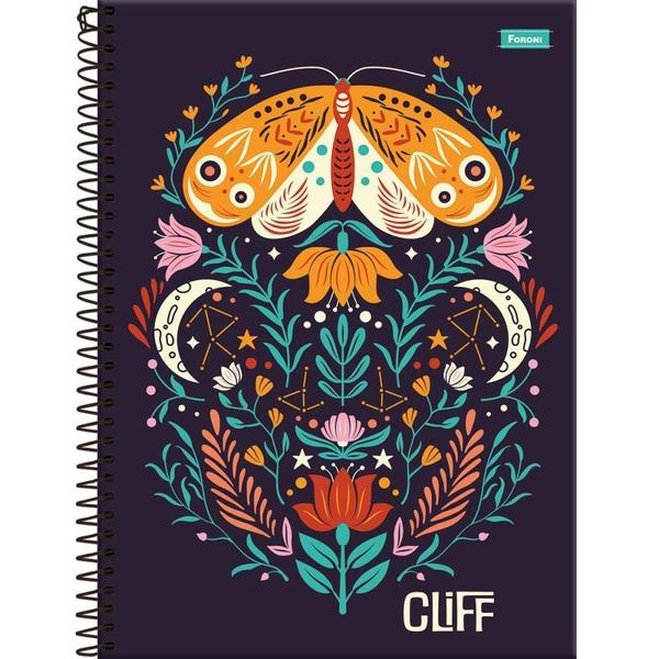 Imagem de Caderno 12X1 Capa Dura CLIFF Feminino 192 Folhas - Pacote com 4 Unidades