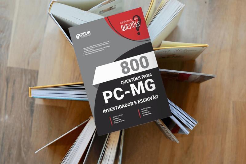 Imagem de Caderno 800 Questões Gabaritadas Pc Mg 2024 Investigador E