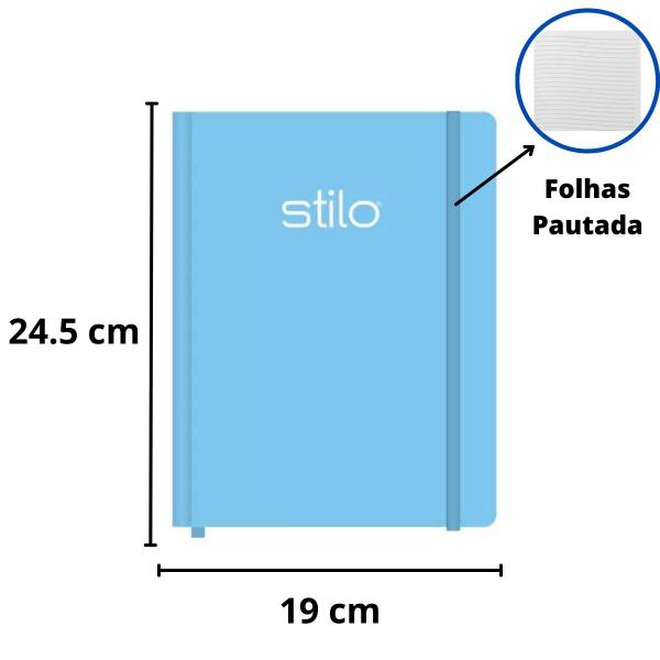 Imagem de Caderno Anotação 190X245MM Stilo Azul Pastel 80 fls