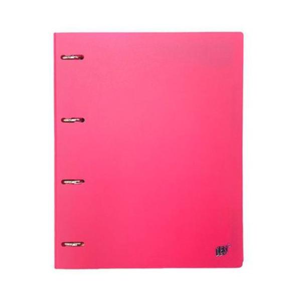 Imagem de Caderno Argolado Fichário Rosa Pink Pastel Com Bloco A4 YES Material Escolar Universitário Colegial