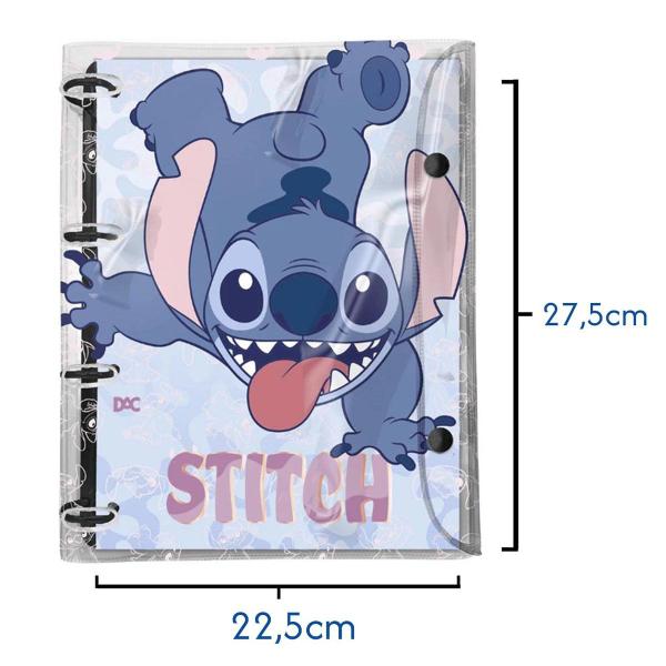 Imagem de Caderno Argolado Little Stitch Fichario Botão Cristal Dac