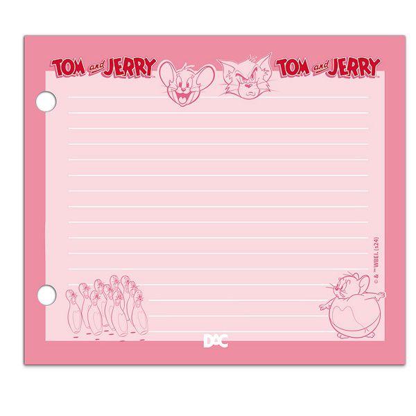 Imagem de Caderno Argolado Mini Ficheiro Horizontal TOM e JERRY com 80 Folhas Capa em PVC DAC