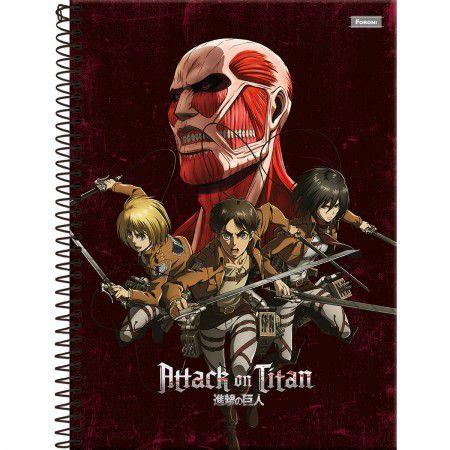 Imagem de Caderno Attack on Titan Universitário Espiral 96 Fls Foroni