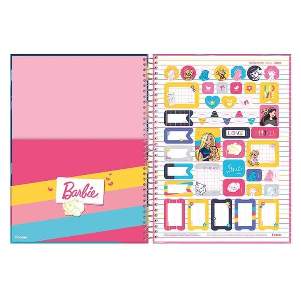 Imagem de Caderno Barbie Universitário 10 Matérias 160 Folhas Hello