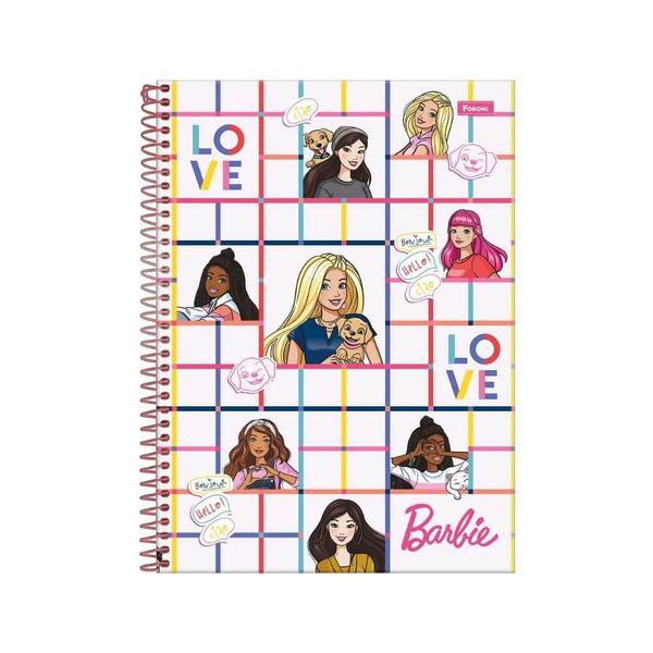 Imagem de Caderno Barbie Universitário 10 Matérias 160 Folhas Hello