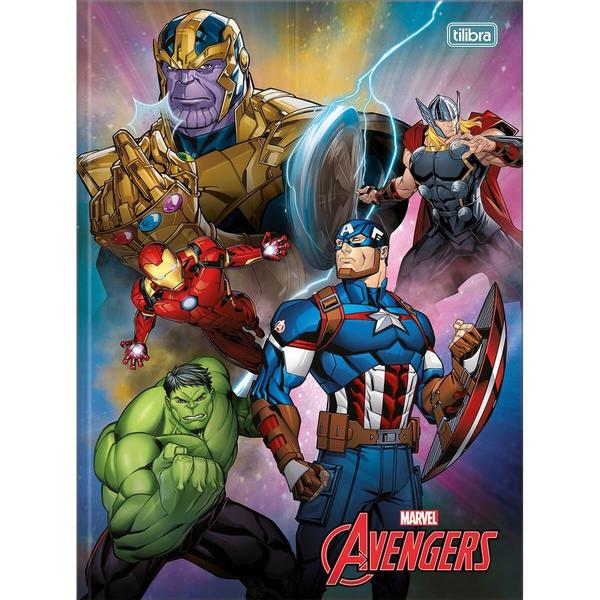 Imagem de Caderno Brochura 1/4 Avengers Power - 80 Folhas - Tilibra