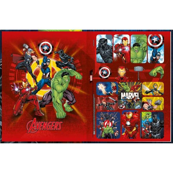 Imagem de Caderno Brochura 1/4 Capa Dura Avengers Assemble 80FLS.