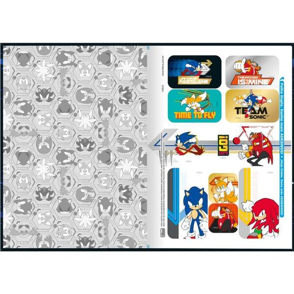 Imagem de Caderno Brochura 1/4 Capa Dura Sonic 80FLS.