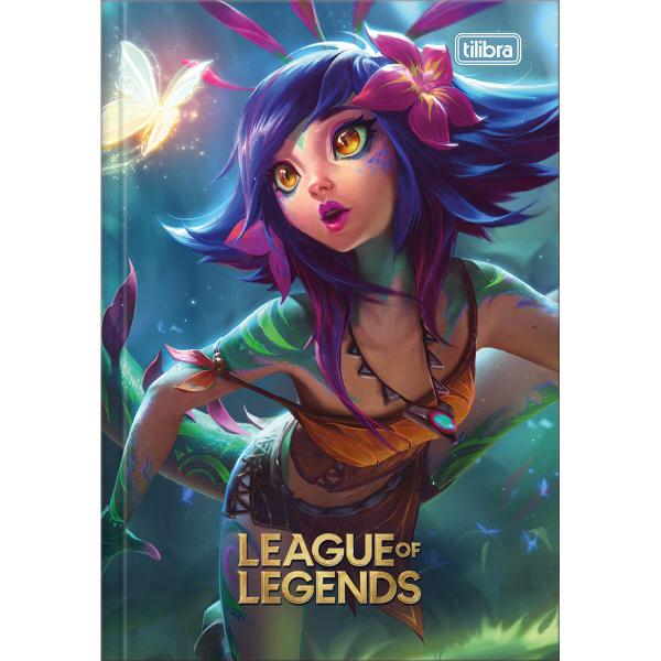 Imagem de Caderno brochura capa dura 1/4 league of legends 80 folhas