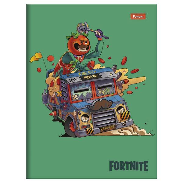 Imagem de Caderno Brochura Capa Dura Fortnite 80 Folhas Foroni