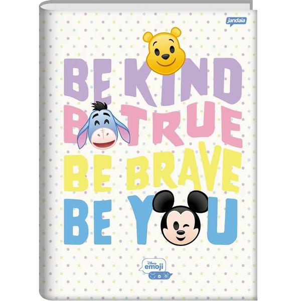 Imagem de Caderno Brochura Capa Dura Universitário Disney Emoji Be Kind - 80 Folhas - Tilibra