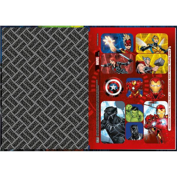 Imagem de Caderno Brochura Costurado Pequeno 1/4 Avengers 48 Folhas - Tilibra