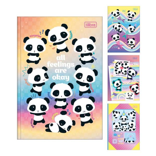 Imagem de Caderno Brochura Pequeno 1/4 Panda Lovely 80 Fls Tilibra