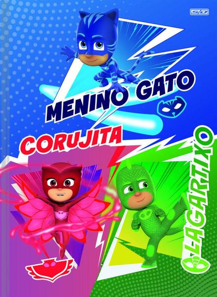 Imagem de Caderno Brochura Pj Masks 80 Folhas Escolar Grande