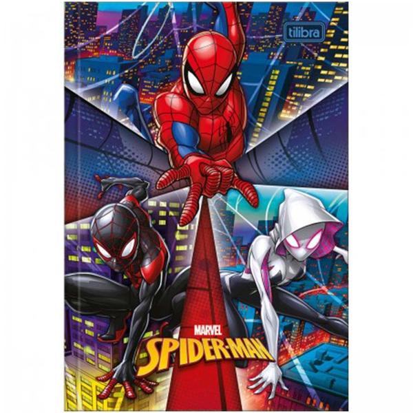 Imagem de Caderno Brochura Tilibra Spider-Man 1/4  Capa Dura 80 Fls  