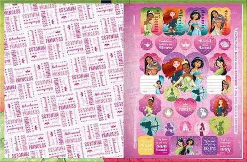 Imagem de Caderno Brochura Universitário Capa Dura Top 96 Folhas Princesas Encantadas Tilibra