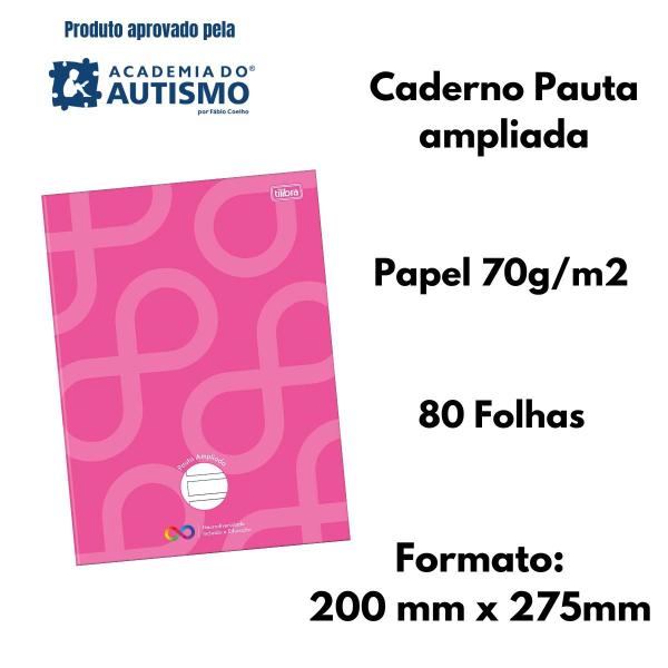 Imagem de Caderno brochurão 80 folhas pauta ampliada cd- tilibra