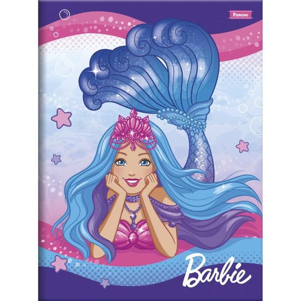 Imagem de Caderno Brochurao Capa Dura Barbie Mermaid Power 80FLS.