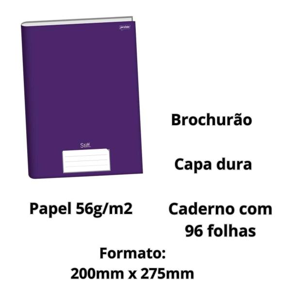 Imagem de Caderno brochurão universitario 96f stiff roxo cd c/02un