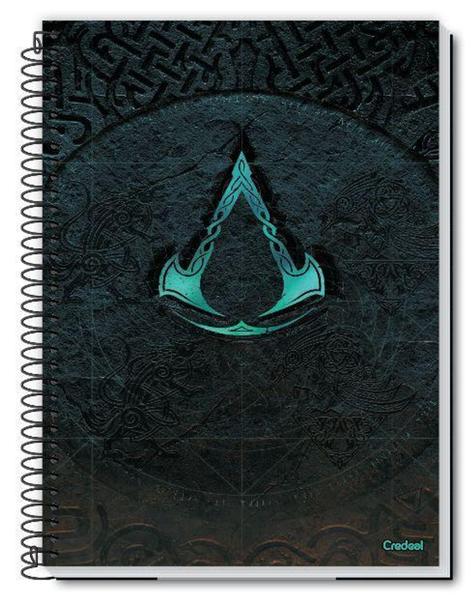 Imagem de Caderno C/D 10 Materias Assassins Creed 160 Folhas Credeal Capas Sortidas