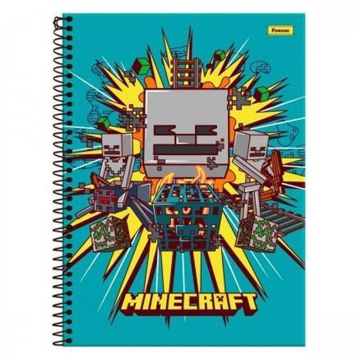 Imagem de Caderno C/D 10 Materias Minecraft 160 Folhas Foroni