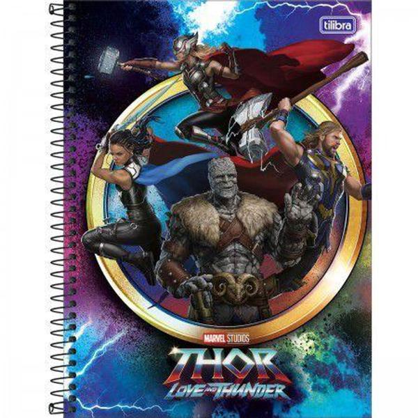 Imagem de Caderno C/D 10 Materias Thor Love And Thunder 160 Folhas Tilibra