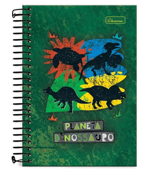 Imagem de Caderno Cadersil pequeno planeta dinossauro espiral 80fls