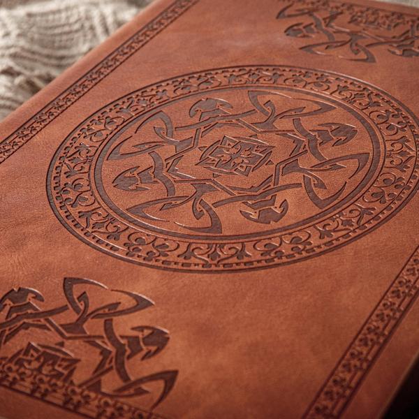 Imagem de Caderno CAGIE Leather Vintage Journal, capa macia, 180 páginas