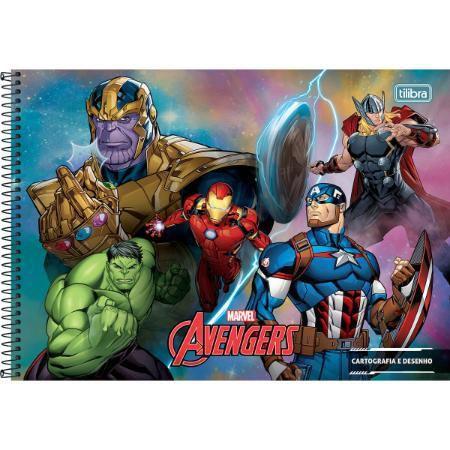 Imagem de Caderno Cartografia 80Folhas Avengers Assemble Capa2-Tilibra