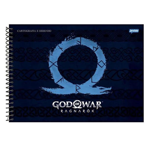 Imagem de Caderno Cartografia e Desenho Capa Dura 80 Folhas God of War -  Jandaia