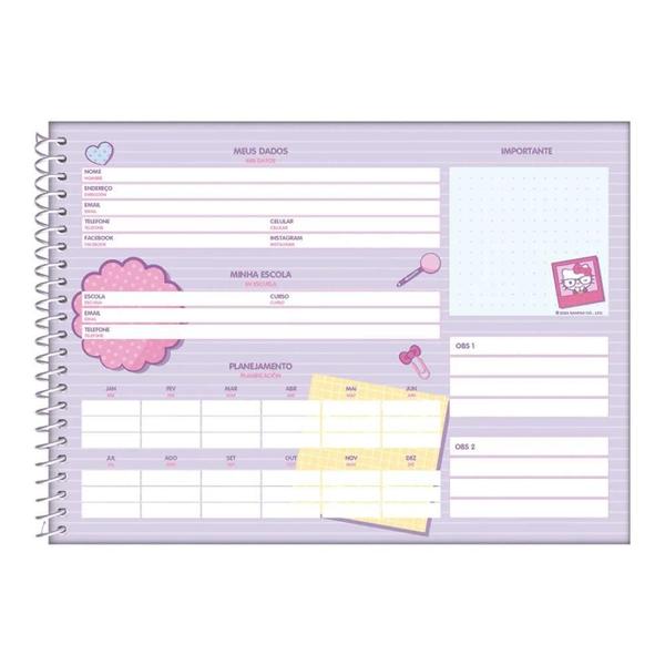 Imagem de Caderno Cartografia Espiral 80 FLS Hello Kitty Capa1-Jandaia