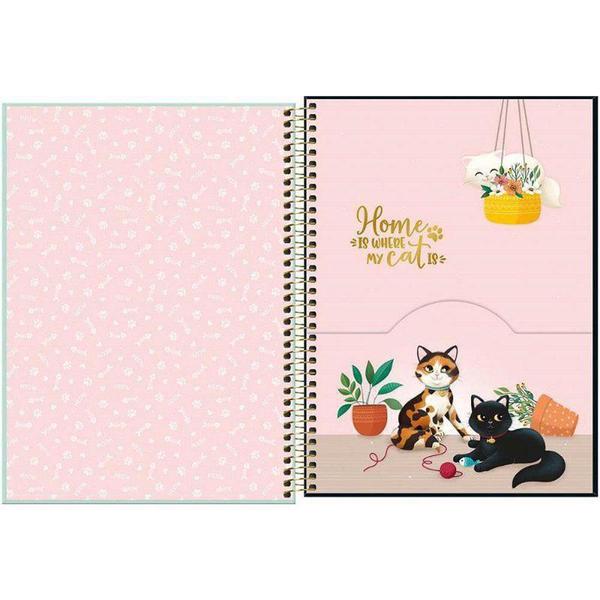 Imagem de Caderno cd univ purrfect cats 1m 80fls - TILIBRA