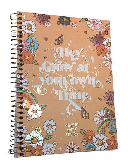 Imagem de Caderno Colegial 1 Matéria Tilibra Gypsy Floral Hey Grow