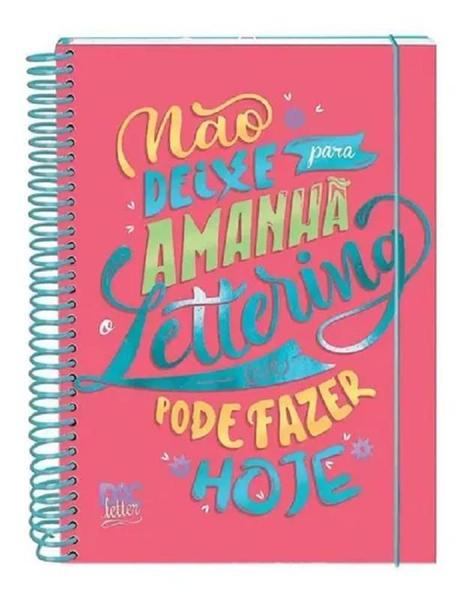 Imagem de Caderno Colegial 10 Materias 160 Folhas Lettering Dac