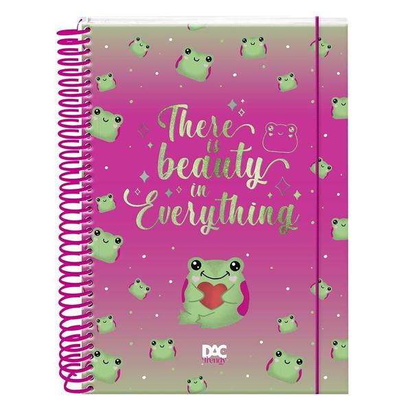 Imagem de Caderno Colegial 10 Materias Trendy Sapinho Baby Frog Dac