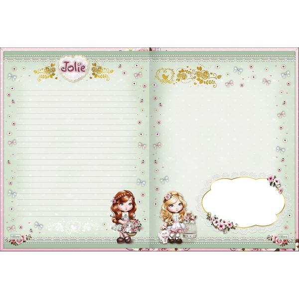 Imagem de Caderno Colegial Brochura Jolie 160 Folhas Capa Dura 17,6 x 23,9cm Tilibra