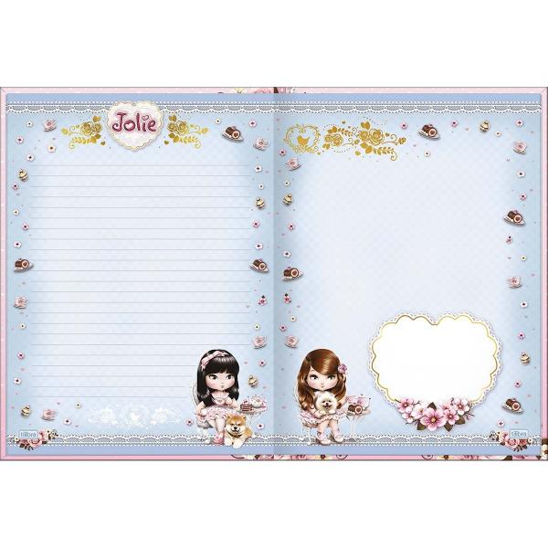 Imagem de Caderno Colegial Brochura Jolie 160 Folhas Capa Dura 17,6 x 23,9cm Tilibra