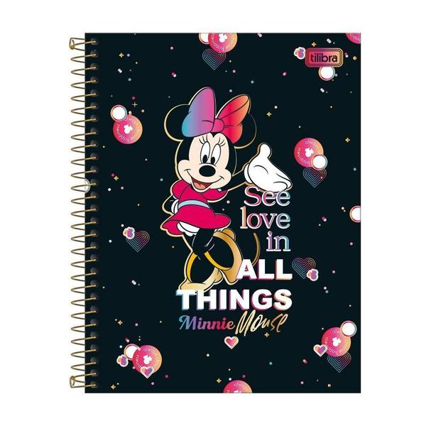 Imagem de Caderno Colegial Esp 10 Matérias 160Fls Minnie Preto Tilibra