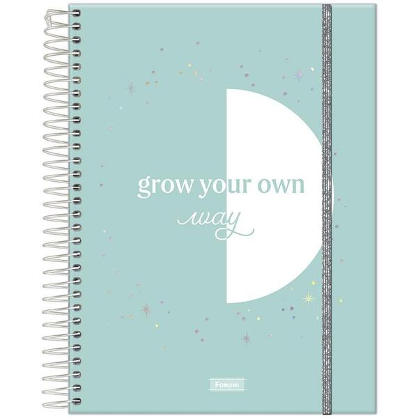 Caderno Colegial Fluor Mix Soft 1 Matéria Verde Foroni Imagem de Caderno Colegial Fluor Mix Soft 1 Matéria Verde Foroni