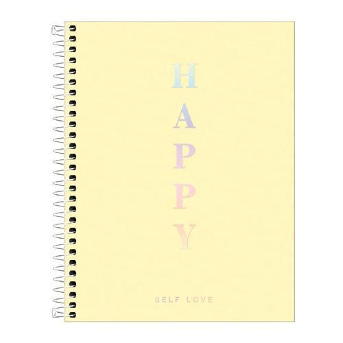 Imagem de Caderno Colegial Happy Capa Plástica Tilibra Amarelo pastel