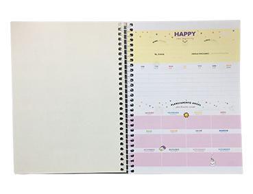 Imagem de Caderno Colegial Happy Capa Plástica Tilibra Amarelo pastel